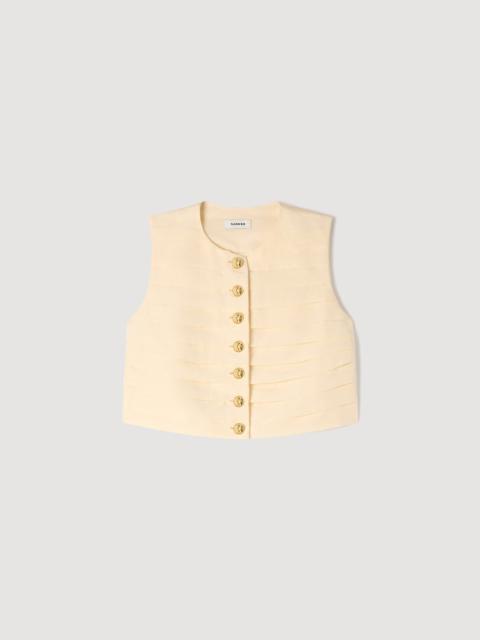 Sandro PLEATED CROP TOP