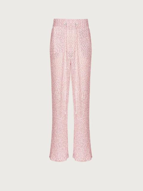 FERRAGAMO COTTON BOUCLÉ KNITTED PANTS