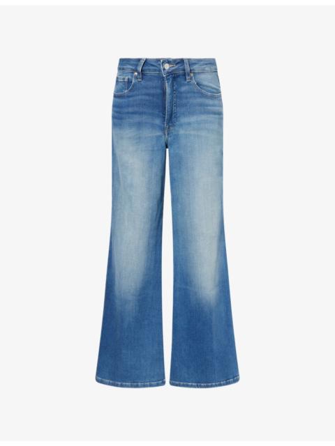 GOOD AMERICAN Soft Tech Good Waist Palazzo Denim Ankle Jeans