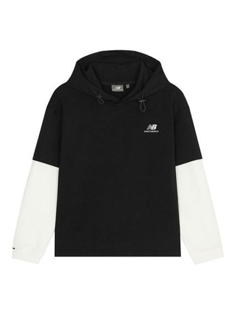 New Balance New Balance Logo Hoodie 'Black White' 5CC39543-BK