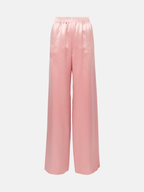 Valentino Silk duchess satin wide-leg pants