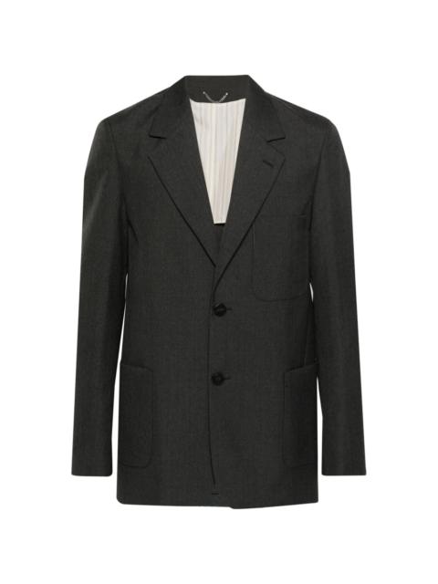 single-breasted virgin wool blazer