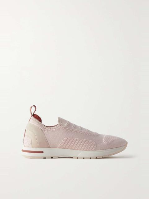 Loro Piana Flexy leather-trimmed wool-blend sneakers