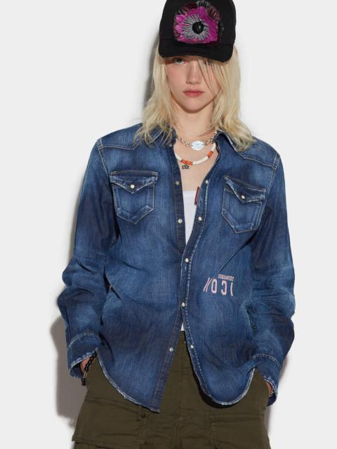 DSQUARED2 ICON CRACKED SHIRT