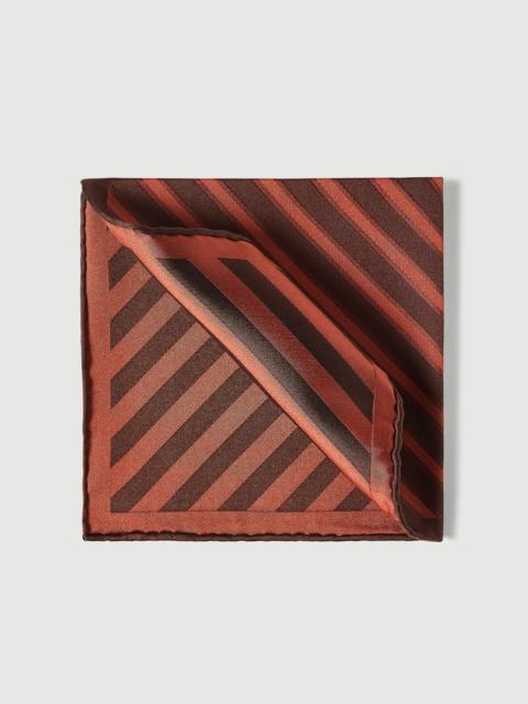 Brunello Cucinelli Regimental stripe silk pocket square
