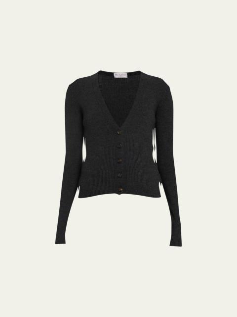 Fitted Wool-Cashmere Cardigan