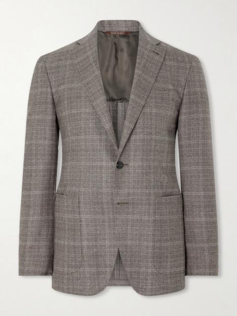 Canali Kei Prince of Wales Checked Wool Suit Jacket