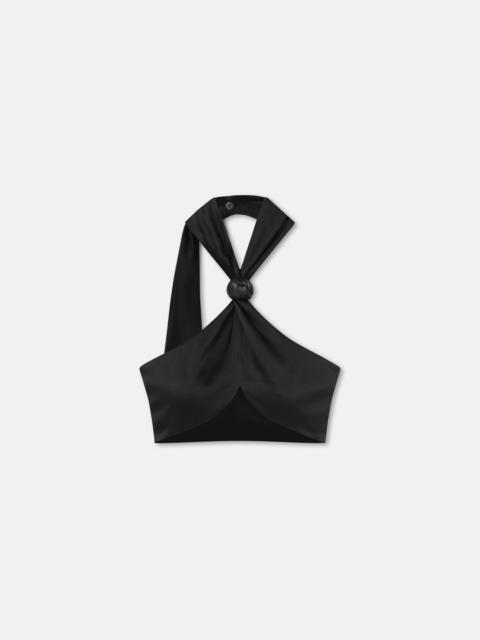 Nanushka Knotted Slip Satin Bralette