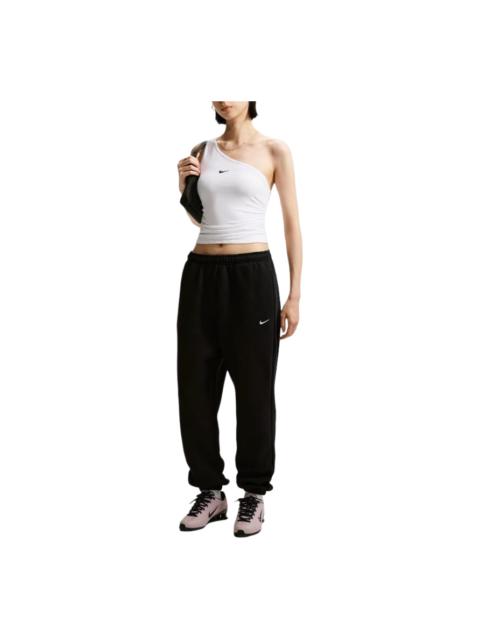 Nike (WMNS) Nike Studio Fleece Medium Weight Trousers 'Dark Grey Heather Sail' IM8075-001