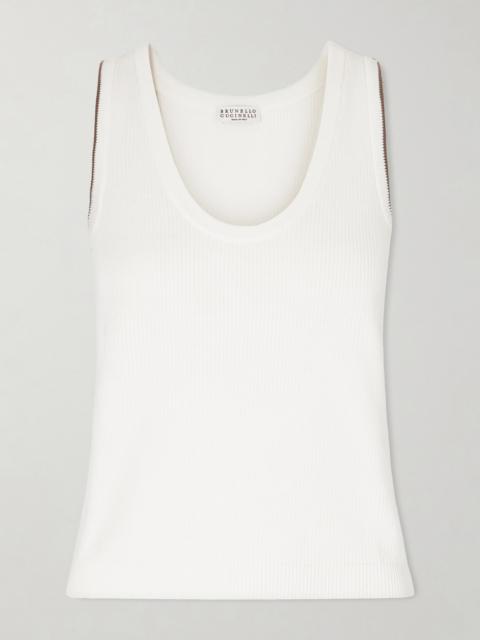 Brunello Cucinelli Ribbed Cotton Tank
