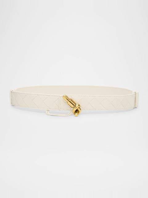 Bottega Veneta Knot Buckle Medium Calf Leather Belt