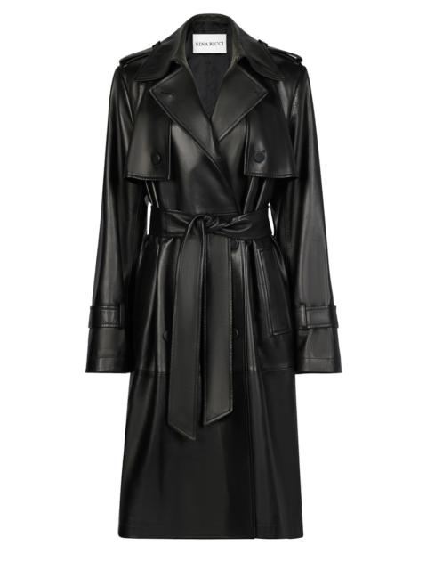 NINA RICCI Mid-long leather trench coat