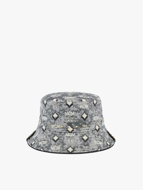 MCM Bucket Hat in Studded Vintage Monogram Jacquard