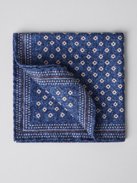 Brunello Cucinelli Double face silk pocket square