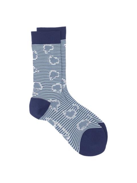 HENRIK VIBSKOV HAND JELLY TRANSPARENT SOCKS FEMME - BLUE WHITE JELLY