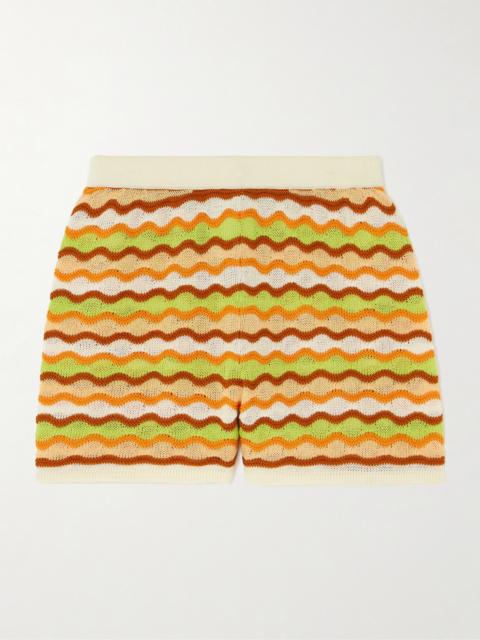 ESCVDO Mullu Striped Cotton Shorts