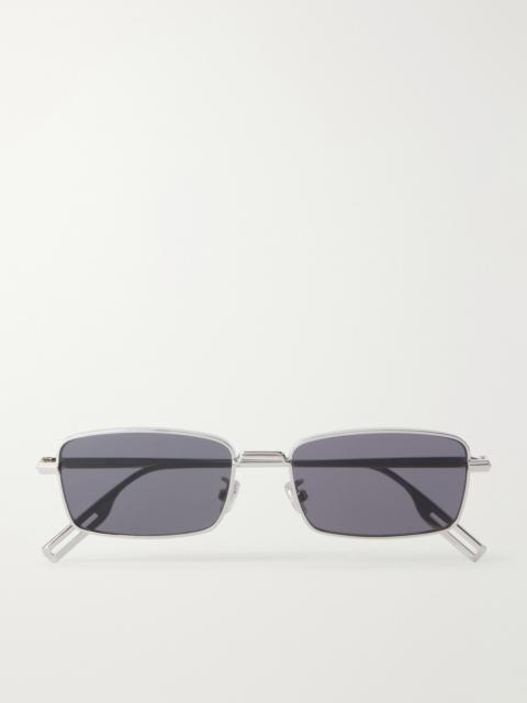 Dior DiorBlackSuit S21U Square-Frame Silver-Tone Sunglasses