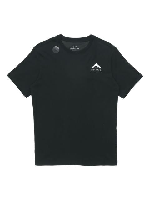 Nike Nike Trail Printing Athleisure Casual Sports Short Sleeve Black CT5811-010