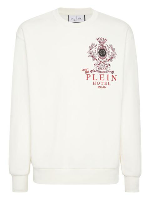 PHILIPP PLEIN crest-embellished sweatshirt