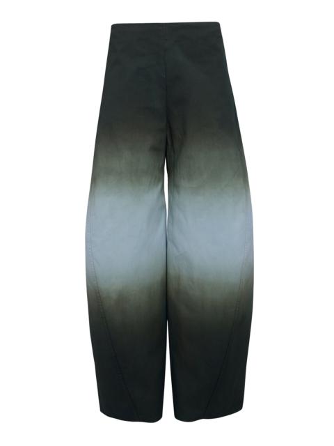 Alaïa Twisted Ombre Cotton Pants blue