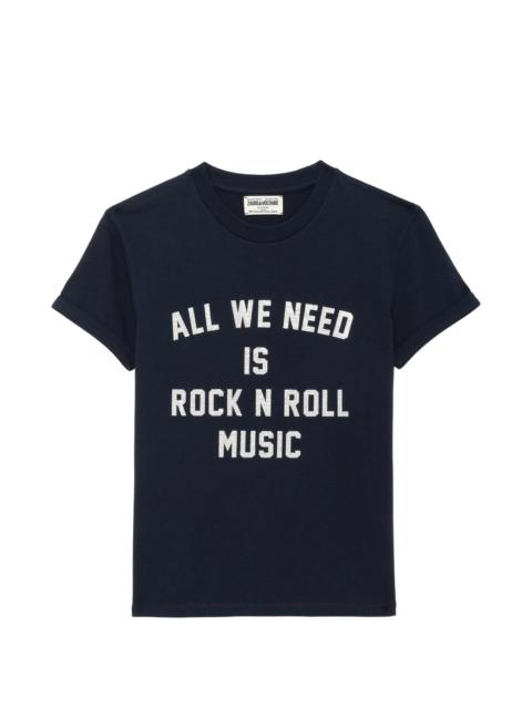 Zadig & Voltaire Zadig & Voltaire Walk Strass-embellished Slogan-print T-shirt