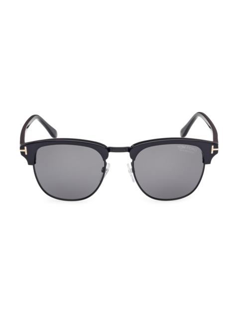 TOM FORD Men's Henry 53MM Browline Sunglasses - Black Grey