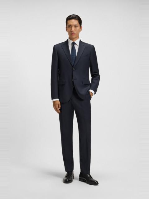 BOSS REGULAR-FIT SUIT IN MICRO-PATTERNED VIRGIN WOOL