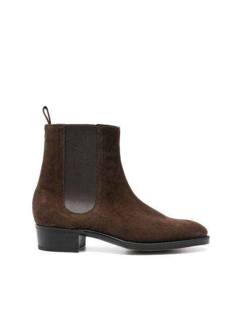 John Lobb suede chelsea boots