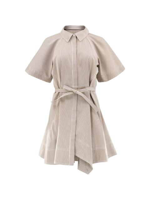 A.L.C. Julie striped tie-waist asymmetric dress