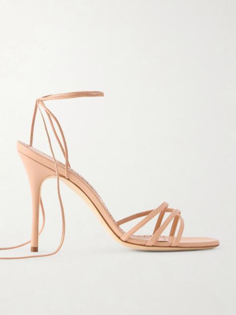 Manolo Blahnik Leva 105 leather sandals Blush