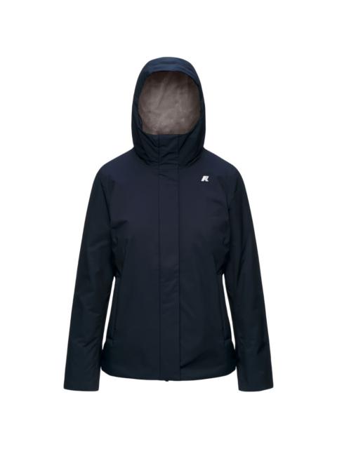K-WAY hooded logo-patch jacket