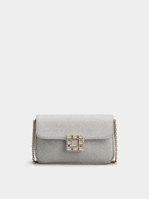 Jeu de Fille Strass Buckle Clutch Bag in Glitter Fabric