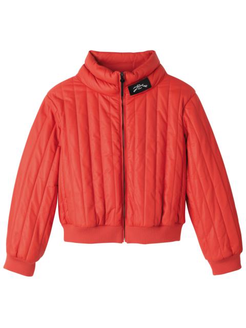 Longchamp Fall-Winter 2023 Collection Jacket Orange - Leather