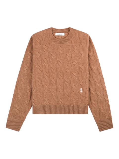Sporty & Rich cable-knit logo sweater
