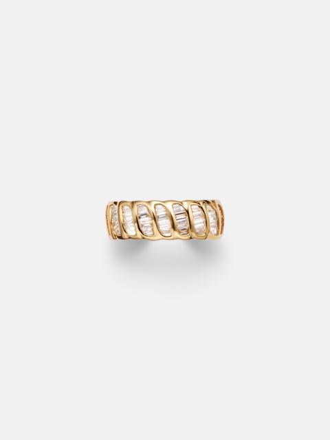 ANITA KO Zoe 18kt gold ear cuff with diamonds