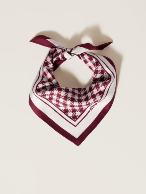 Miu Miu Printed silk twill scarf
