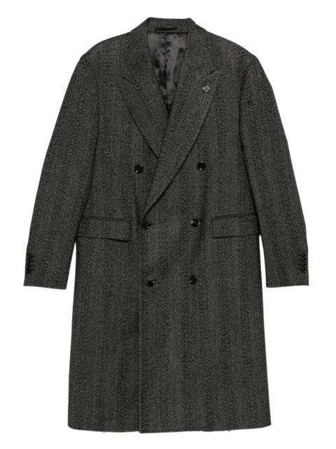 LARDINI Lardini Double-breasted Herringbone Coat