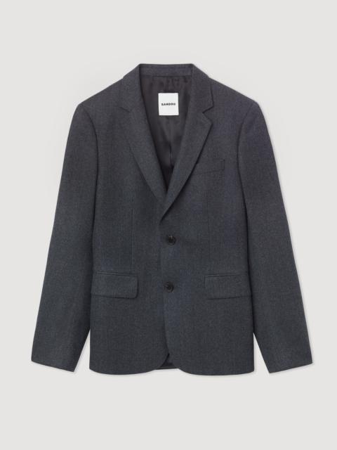 Sandro FLANNEL SUIT JACKET