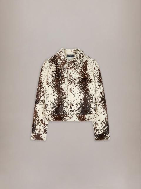 AMIRI COWHIDE EMBELLISHED TRUCKER JACKET