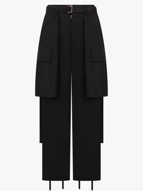sacai SUIT DOUBLE LAYER PANT | BLACK