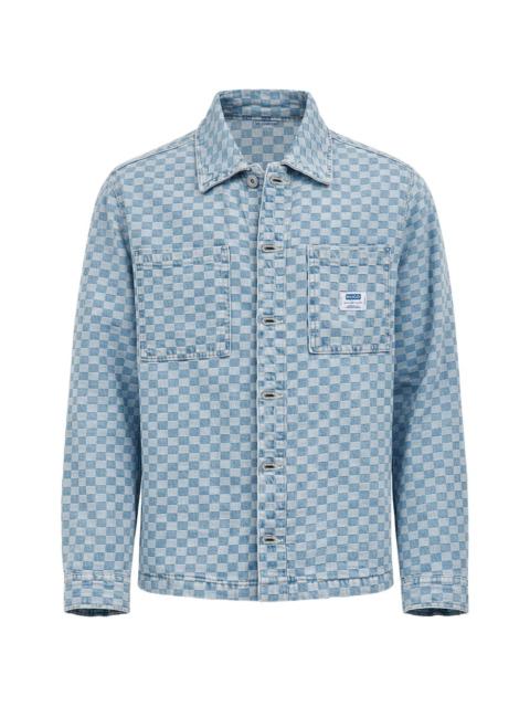 HUGO chequered button-fastening jacket