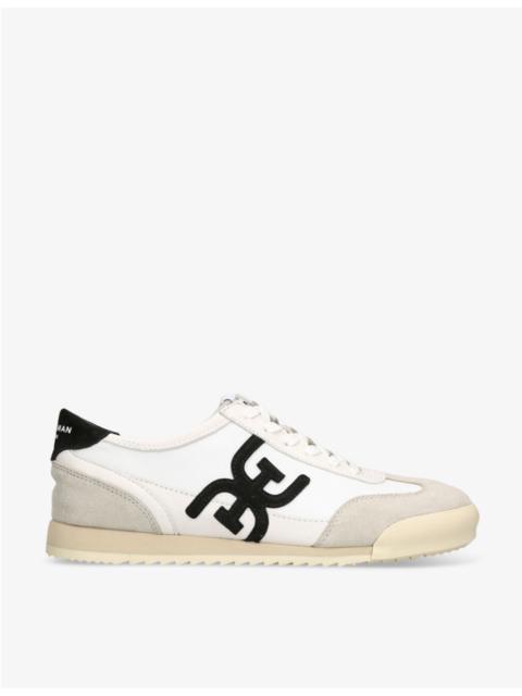 Sam Edelman Ivey Leather and Suede Low-Top Trainers