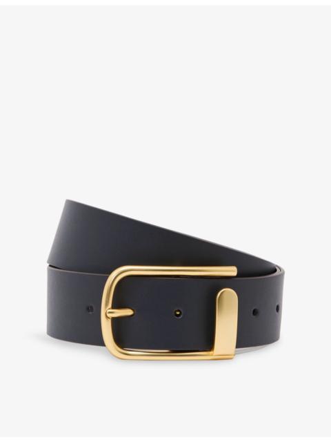 REISS Lyla Half-Keeper Leather Belt