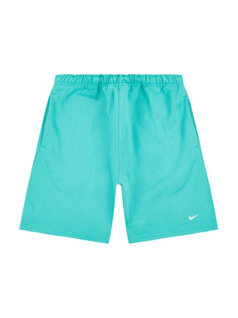 Nike Nike Solo Swoosh Fleece Shorts Washed Teal/White