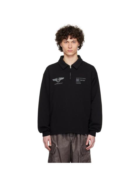 REPRESENT Black 'Team Rep' Quarter Zip Sweatshirt