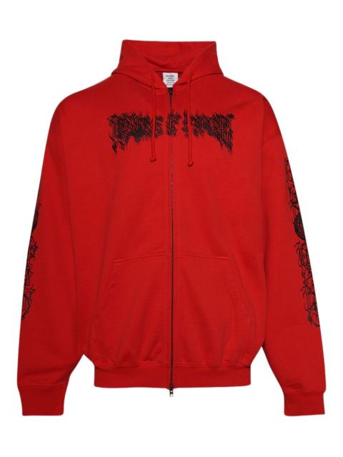 VETEMENTS Cradle of Filth double-logo zip-up hoodie