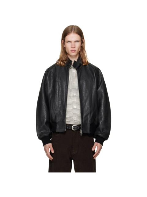 Studio Nicholson Black Over Leather Jacket
