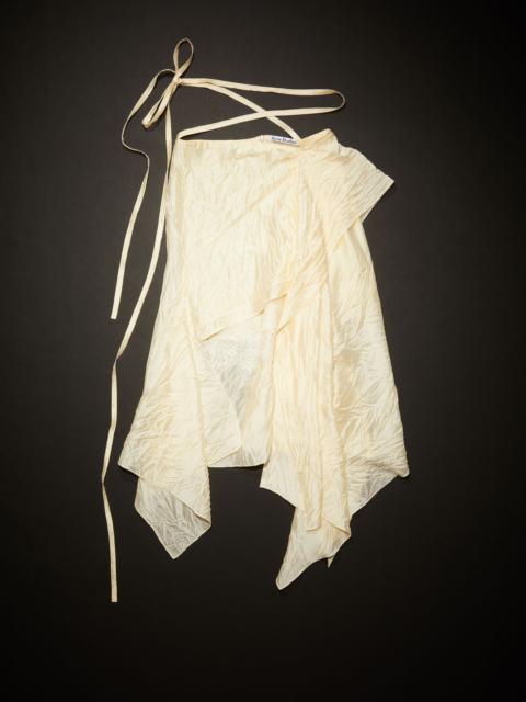 Acne Studios Draped asymmetric skirt - Cream beige