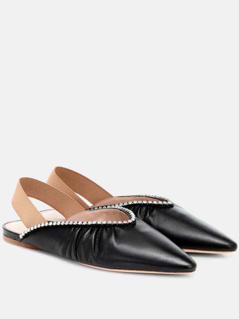 Miu Miu Leather slingback ballet flats