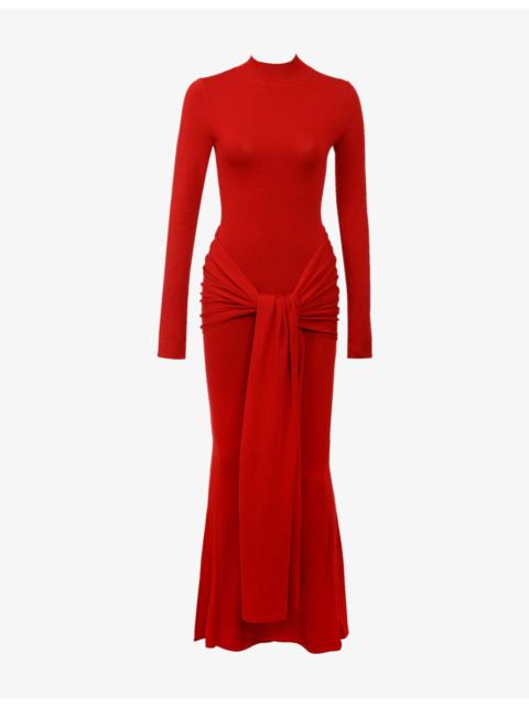 House of CB Imogen Draped Knitted Maxi Dress